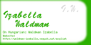 izabella waldman business card
